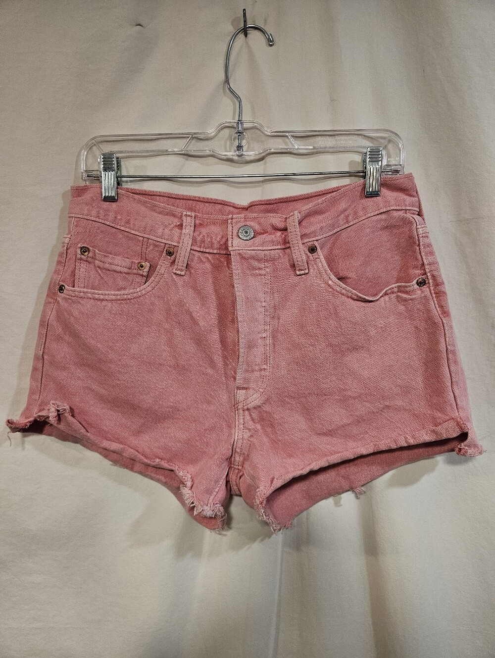 🩷 Signature by Levi Strauss Pink High-Rise Denim Cutoff Shorts